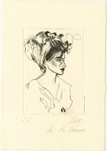 Original Fine Art Portrait Printmaking by Ute Rathmann
