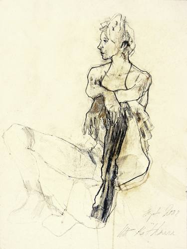 Original Figurative Nude Drawings by Ute Rathmann
