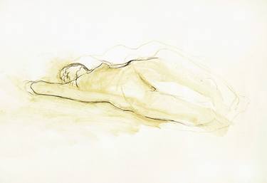 Original Expressionism Nude Drawings by Ute Rathmann