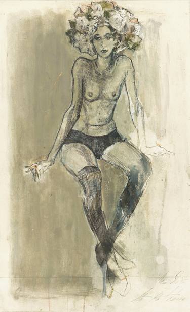 Original Fine Art Nude Drawings by Ute Rathmann