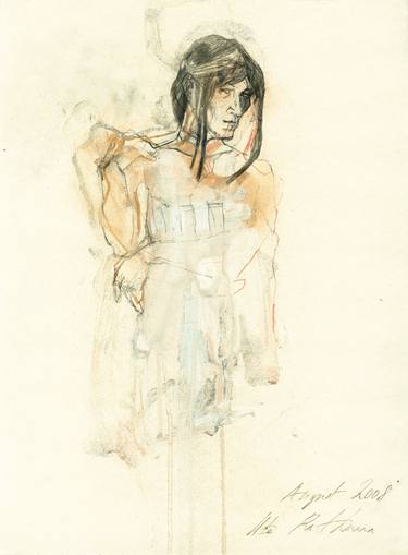 Original Expressionism Women Drawings by Ute Rathmann