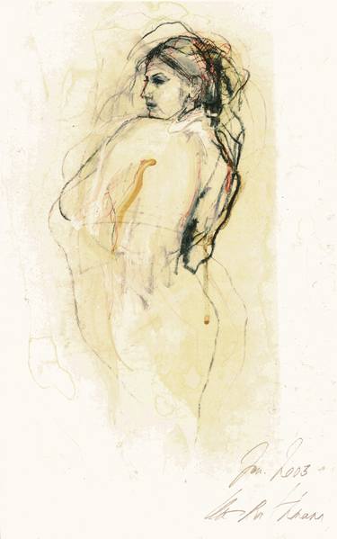 Original Fine Art Nude Drawings by Ute Rathmann