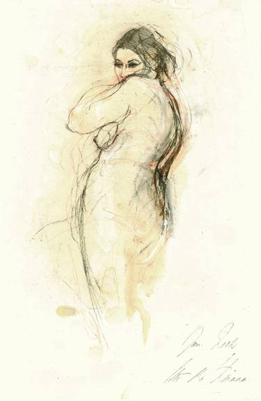 Original Fine Art Nude Drawings by Ute Rathmann