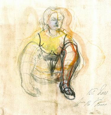 Original Fine Art Nude Drawings by Ute Rathmann