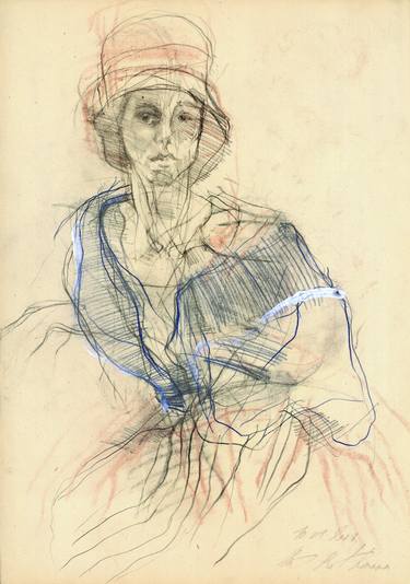 Print of Fine Art Women Drawings by Ute Rathmann