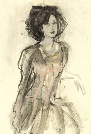 Print of Women Drawings by Ute Rathmann