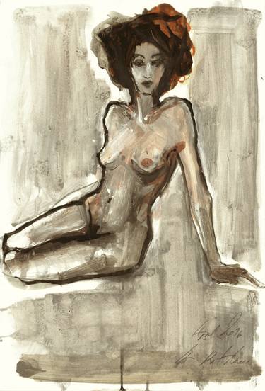Original Figurative Nude Paintings by Ute Rathmann