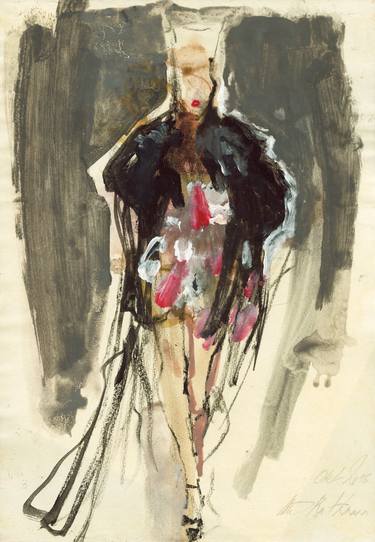 Original Figurative Fashion Drawings by Ute Rathmann