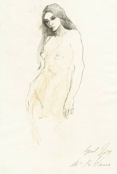 Original Fine Art Nude Drawings by Ute Rathmann