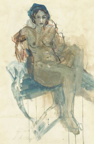 Original Fine Art Nude Drawings by Ute Rathmann