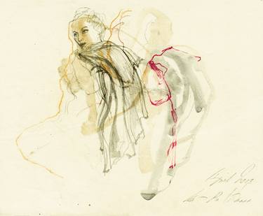 Print of Expressionism Women Drawings by Ute Rathmann