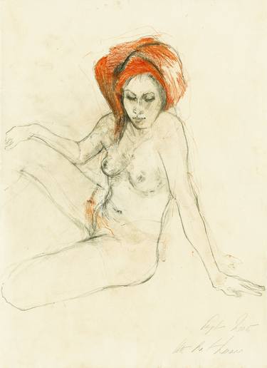 Original Fine Art Nude Drawings by Ute Rathmann