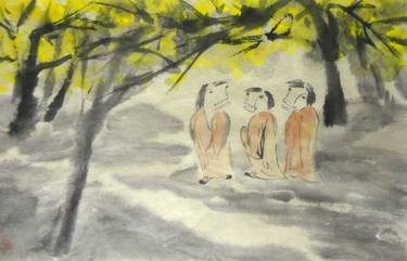Print of Seasons Paintings by Li Zhien