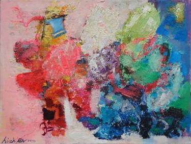 Original Abstract Horse Paintings by Li Zhien