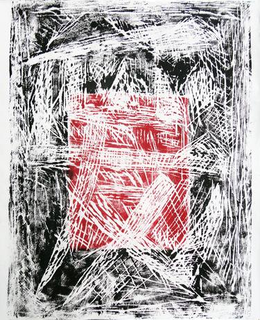 Original Abstract Love Printmaking by Li Zhien