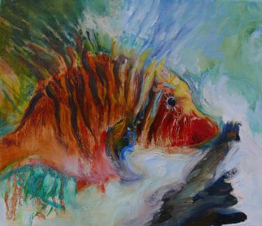 Print of Abstract Expressionism Fish Paintings by Regina Siira