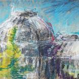 Sketch of botanical garden in Helsinki by Regina Siira