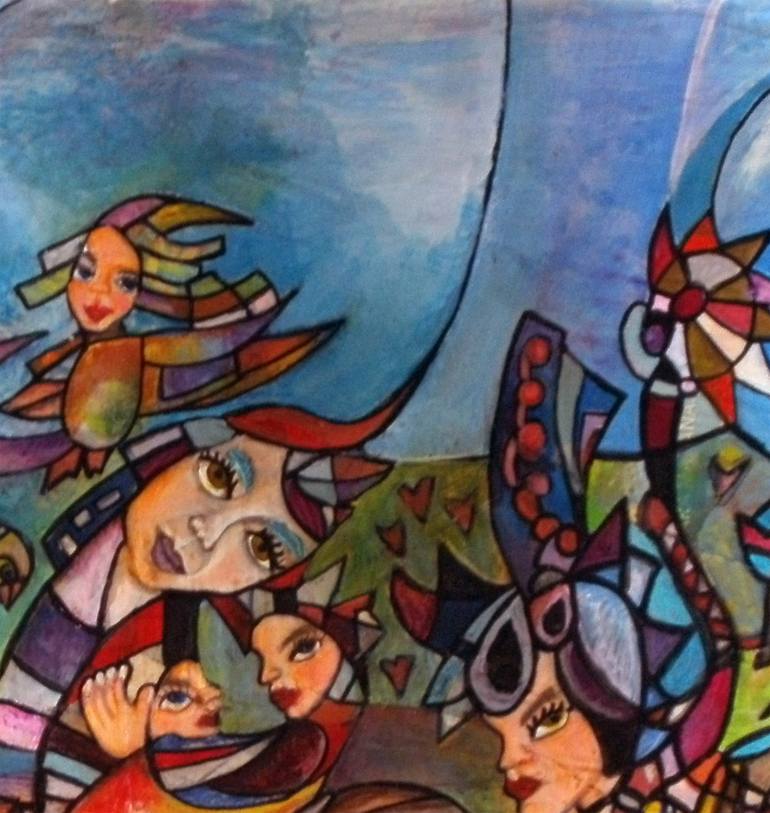 Original Folk Fantasy Painting by Sandra Viviana Rossi