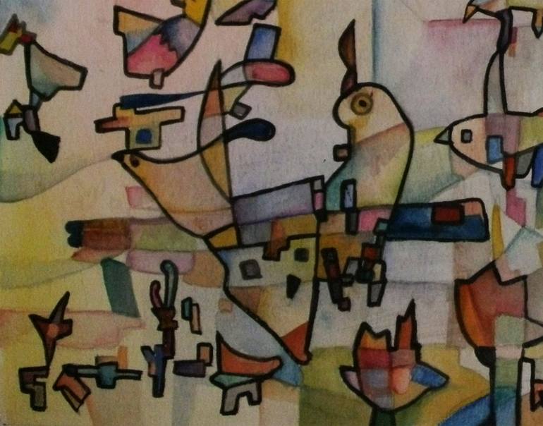 Original Folk Fantasy Painting by Sandra Viviana Rossi