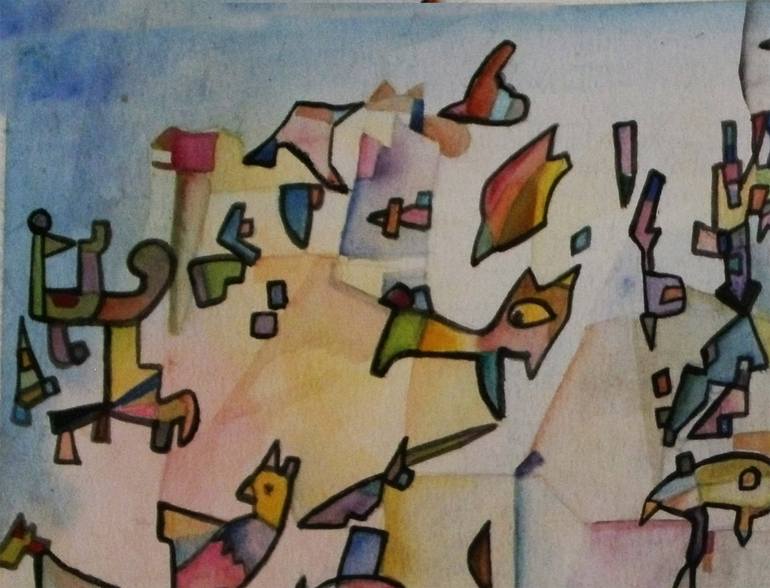 Original Folk Fantasy Painting by Sandra Viviana Rossi