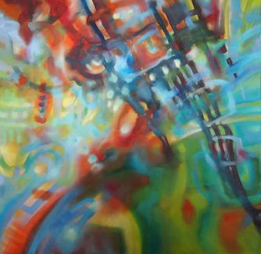 Original Abstract Expressionism Abstract Paintings by Louise Jannetta