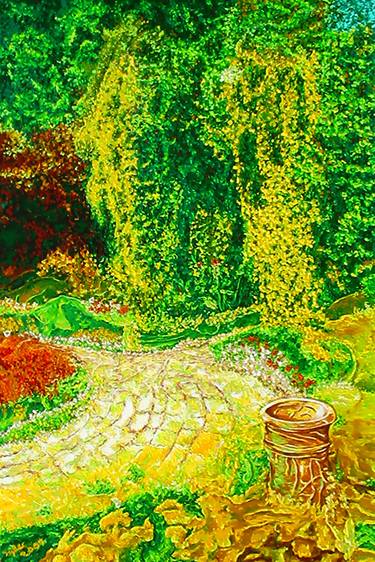 Original Garden Painting by B W Tyler