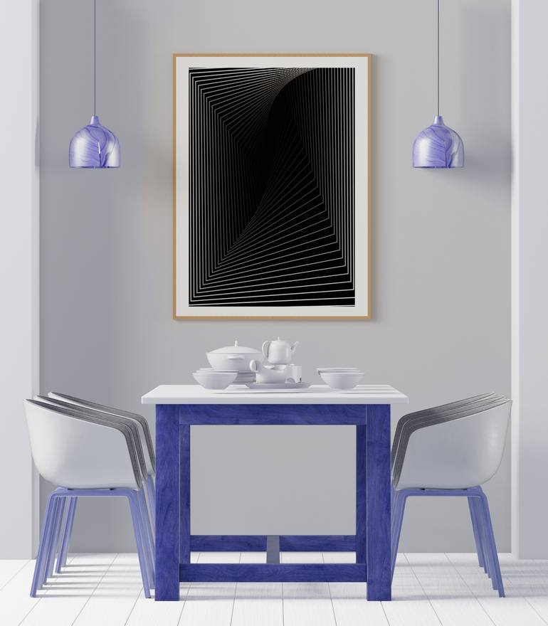 Original Abstract Architecture Mixed Media by Katia Iosca