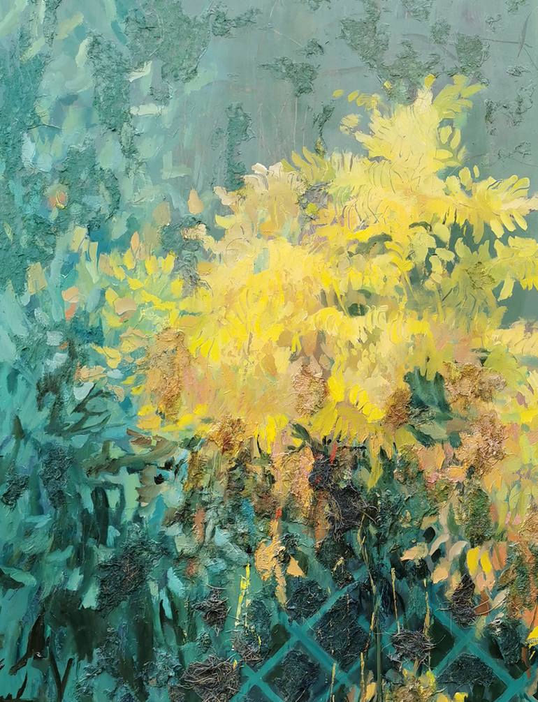 Original Expressionism Floral Painting by Carmen Montero