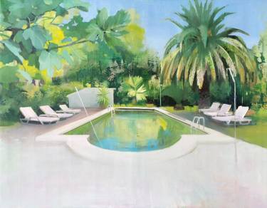 Original Figurative Garden Paintings by Carmen Montero