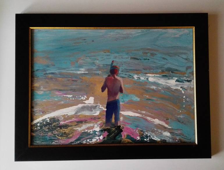 Original Figurative Beach Painting by Carmen Montero