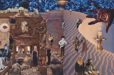 Original Surrealism World Culture Collage by Preston Jones