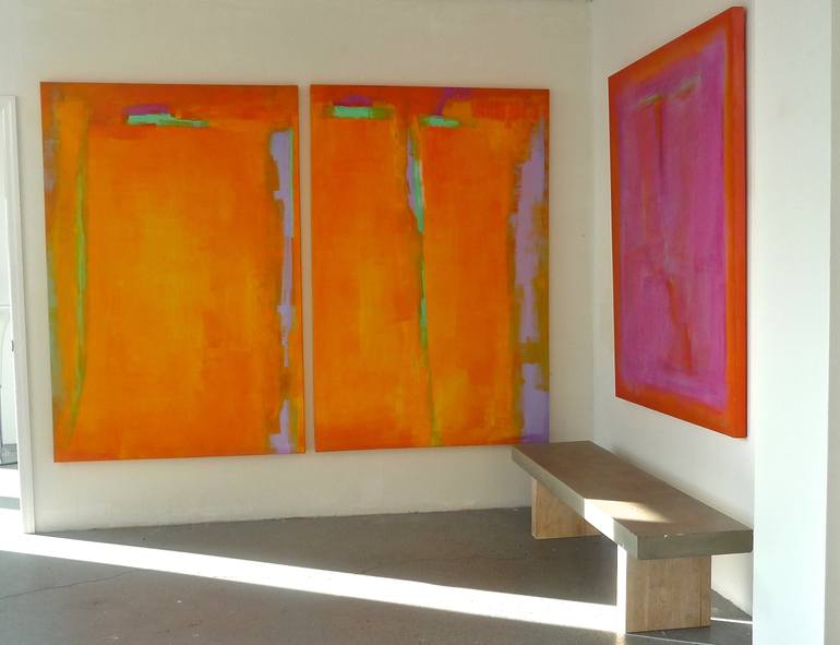 Original Abstract Expressionism Abstract Painting by Katherine Evans