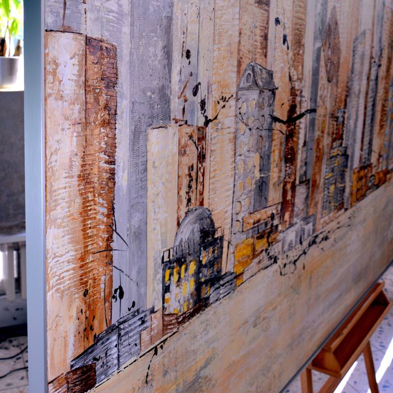 Original Modernism Cities Painting by Natalie Fedrau