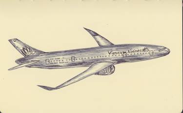 Print of Aeroplane Drawings by Ballpointpen Illustrator