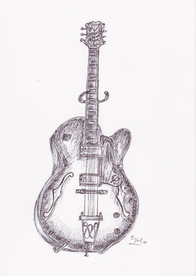 Ballpen Jazz Instrument 2 Drawing by Ballpointpen Illustrator | Saatchi Art
