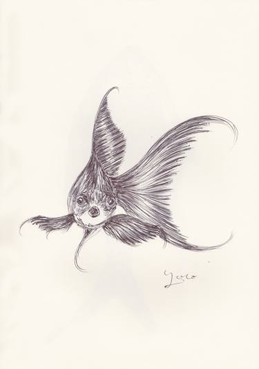 Print of Fine Art Fish Drawings by Ballpointpen Illustrator