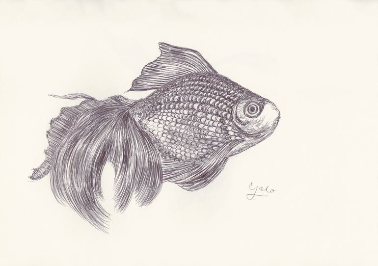 BALLPEN FISH 7 Drawing by Ballpointpen Illustrator | Saatchi Art