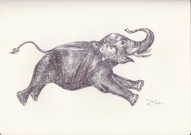 Print of Fine Art Animal Drawings by Ballpointpen Illustrator