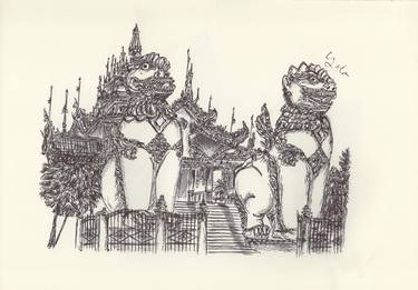 Print of Travel Drawings by Ballpointpen Illustrator