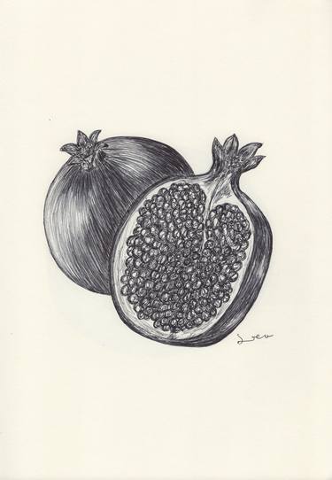 Print of Fine Art Food Drawings by Ballpointpen Illustrator