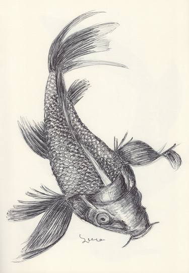 Original Realism Fish Drawings For Sale