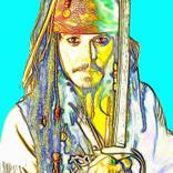 Johnny Depp in Pirates of the Caribbean by Art Cinema Gallery