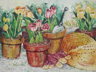 Original Fine Art Garden Paintings by Elise Beattie