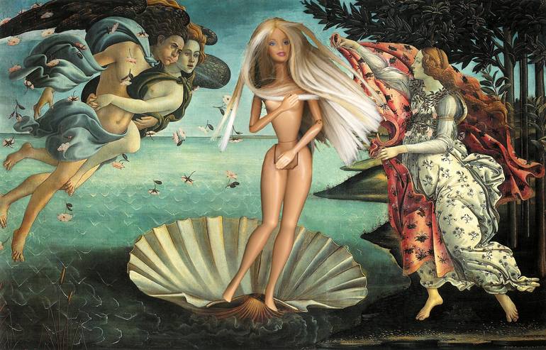 Absorberend Uitwisseling Oxideren Birth of Barbie Collage by Venus Oak | Saatchi Art