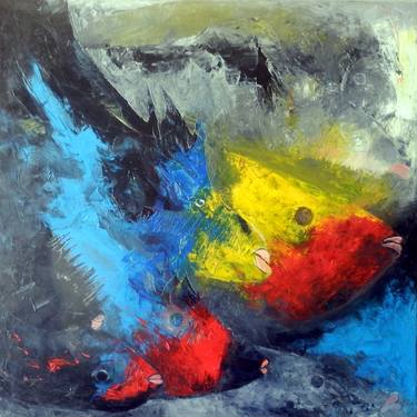 Print of Abstract Fish Paintings by Mahmoud MENAYSY