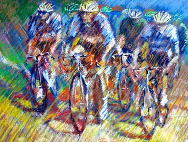 Print of Figurative Bike Paintings by Stephen Cheeseman