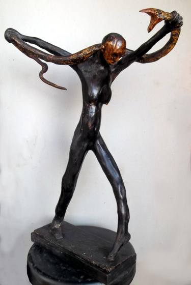 Original Expressionism Women Sculpture by Predrag Petkovic