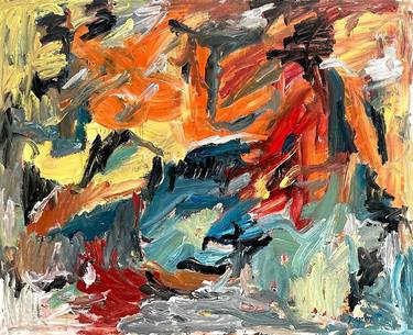 Print of Abstract Expressionism Abstract Paintings by Khalid Alzayani