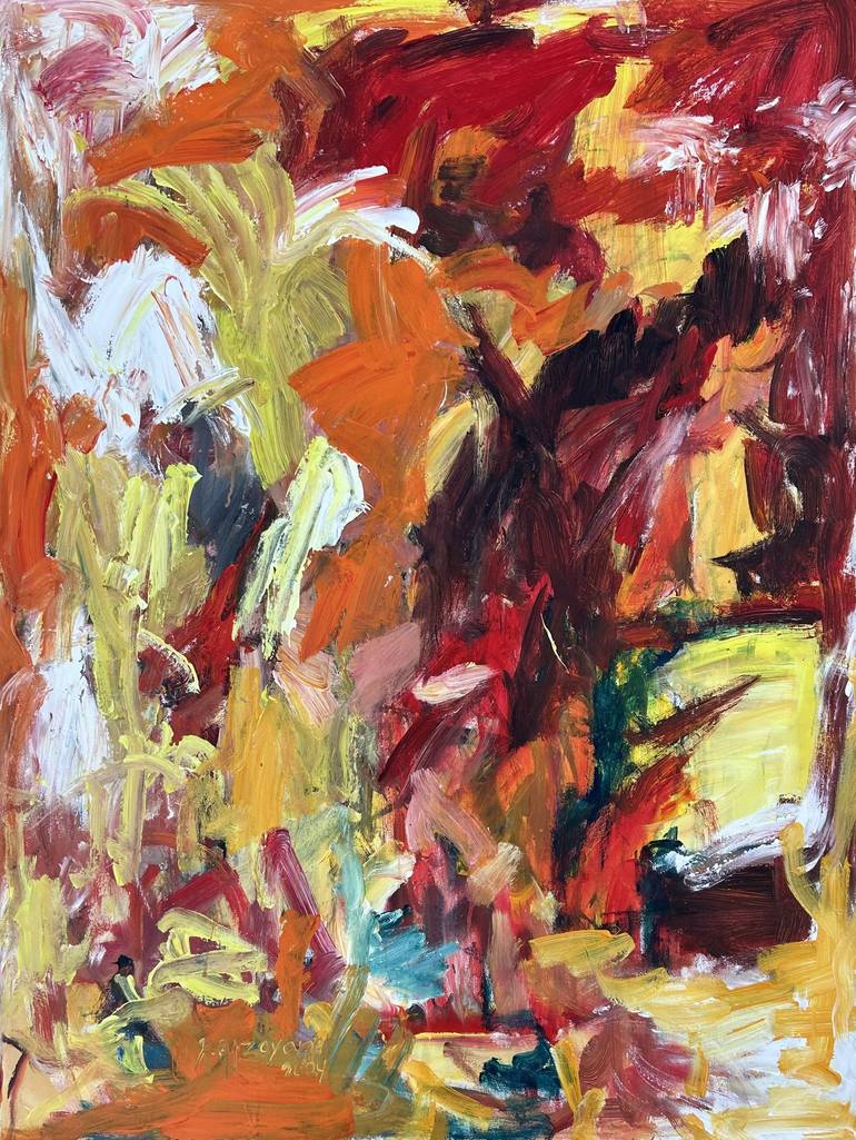 Original Abstract Expressionism Abstract Paintings by Khalid Alzayani