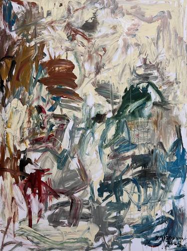 Original Abstract Expressionism Abstract Painting by Khalid Alzayani